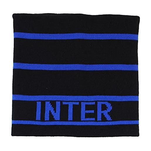 Inter scaldacollo maglia jacquard prodotto ufficiale official merchandising, nero, taglia unica