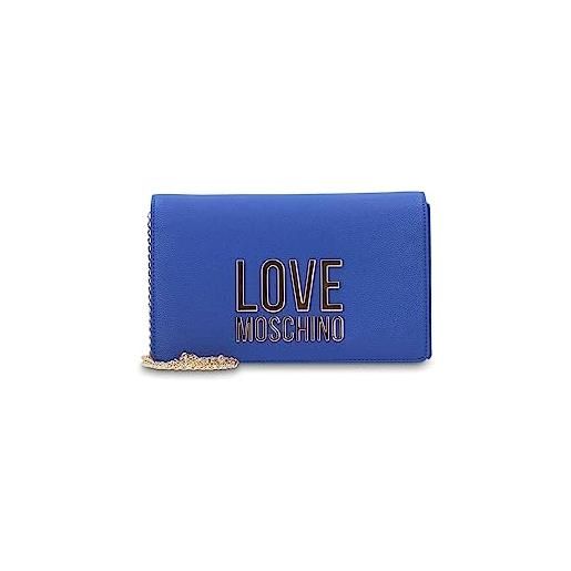 MOSCHINO borsa donna love tracolla in ecopelle blu b24mo62 jc4127 piccola