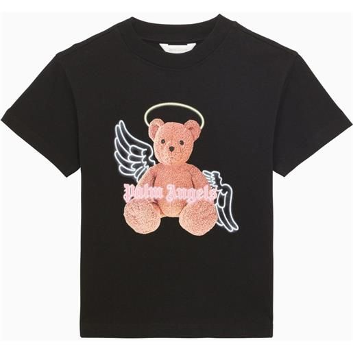 Palm Angels t-shirt nera in cotone con stampa