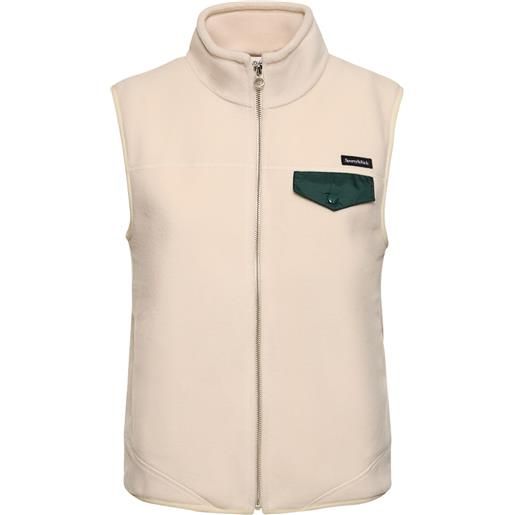 SPORTY & RICH gilet in polar fleece con zip