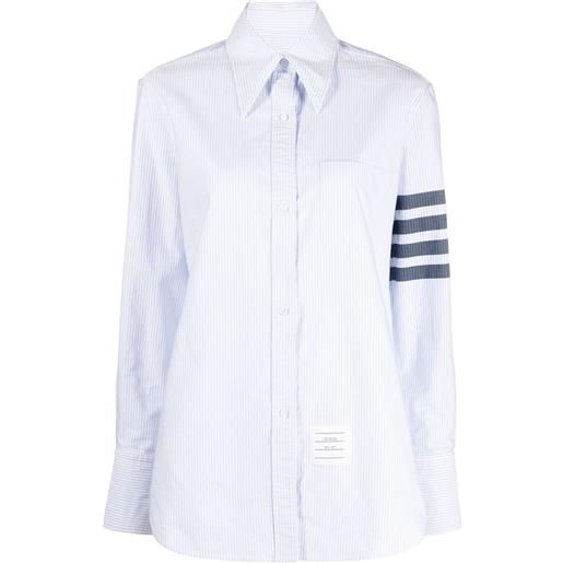 Thom Browne camicia con dettaglio a 4 righe - bianco