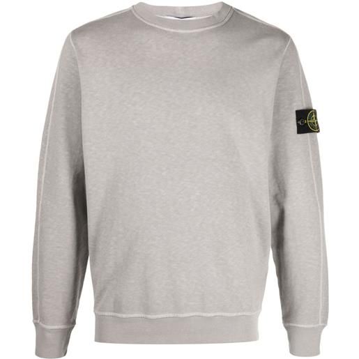 Stone Island felpa con applicazione compass - toni neutri