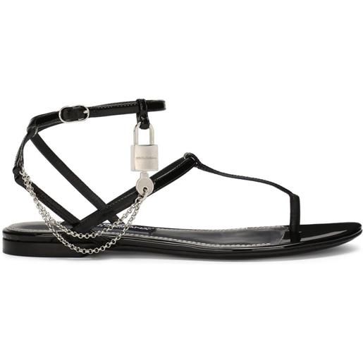 Dolce & Gabbana sandali con suola piatta - nero