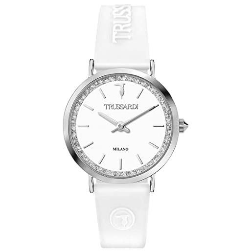 Trussardi orologio analog quartz donna con cinturino in silicone 8033288922490