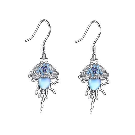 VONALA orecchini a goccia con medusa in argento sterling ocean beach gioielli animali marini regali per donne ragazze
