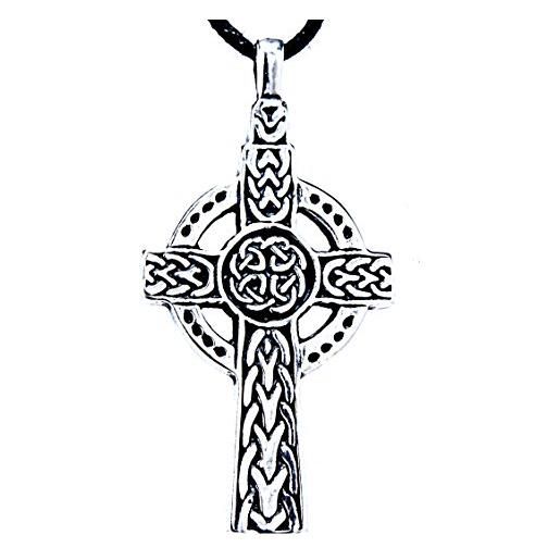 Kiss of Leather ciondolo a forma di croce celtica in argento sterling 925