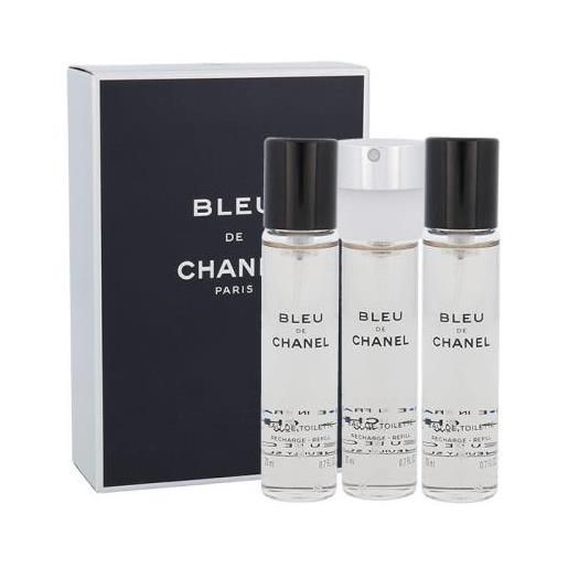 Chanel bleu de Chanel 3x20 ml eau de toilette ricarica per uomo