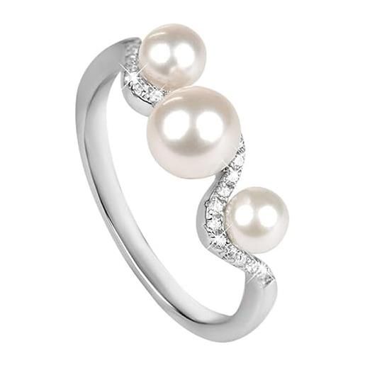 Silver Cat anello stunning silver ring with zircons and pearl sc339 - circuit: 54 mm ssc0326-54 marca, estándar, metallo, nessuna pietra preziosa