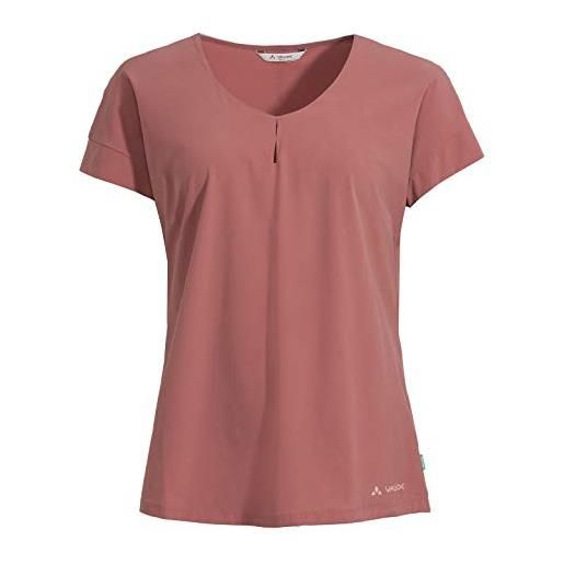 VAUDE maglietta da donna skomer con scollo a v, donna, t-shirt, 41804, rosa (dusty rose), xs