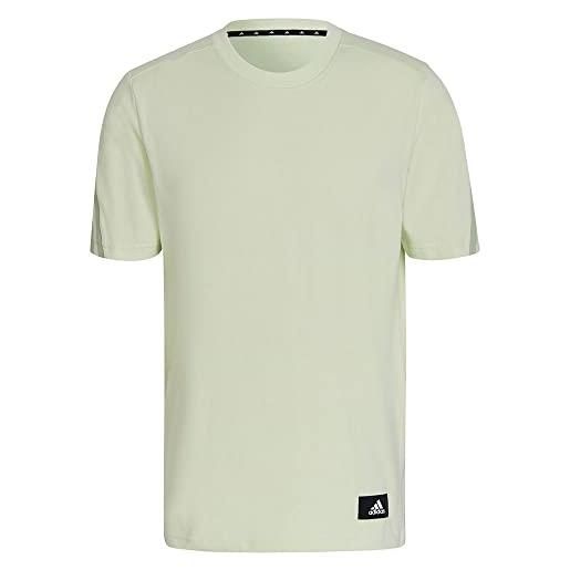 adidas m fi 3s tee, t-shirt uomo, almost lime, xs
