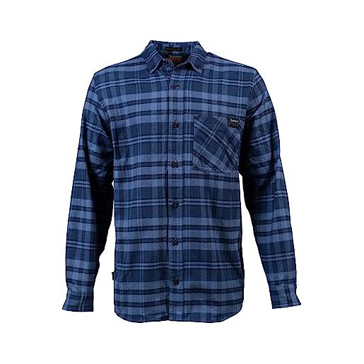 Timberland PRO camicia da uomo in flanella di peso medio woodfort 2.0, indaco vintage yd, xl