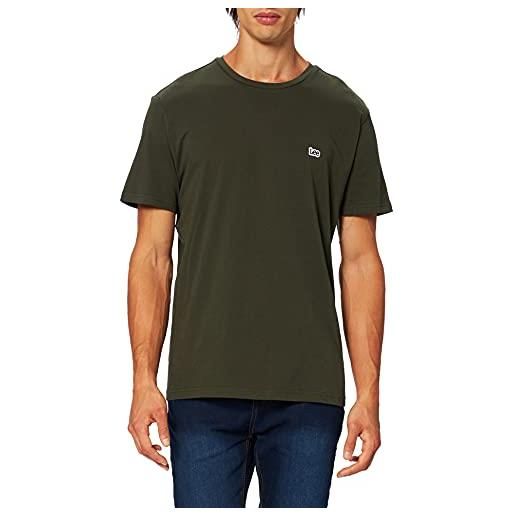 Lee patch logo tee maglietta uomo, verde (serpico green), l