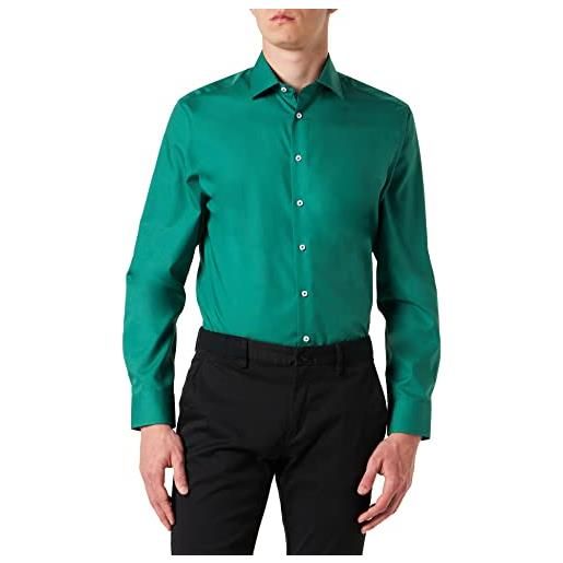 Seidensticker camicia a maniche lunghe maglietta, verde, 47 uomo