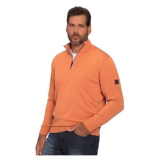 JP 1880 maglione polo con flexnamic®, cashmere touch e collo con zip arancione 4xl 818331650-4xl