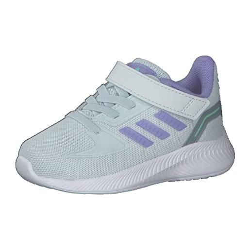 adidas runfalcon 2.0 i, scarpe da ginnastica basse unisex - bambini, blu rush/bianco/blu scuro, 23 eu