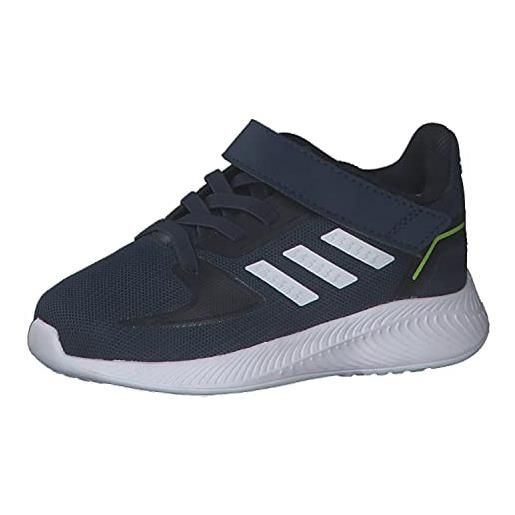 Adidas runfalcon 2.0 i, scarpe da ginnastica basse unisex - bambini, rosso acido/bianco/rosa chiaro, 27 eu