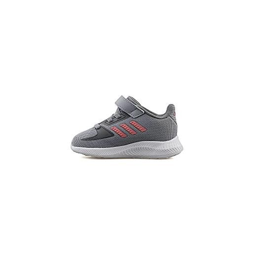 Adidas runfalcon 2.0 i, scarpe da ginnastica unisex - bimbi 0-24, nucleo nero/bianco/argento met. , 20 eu
