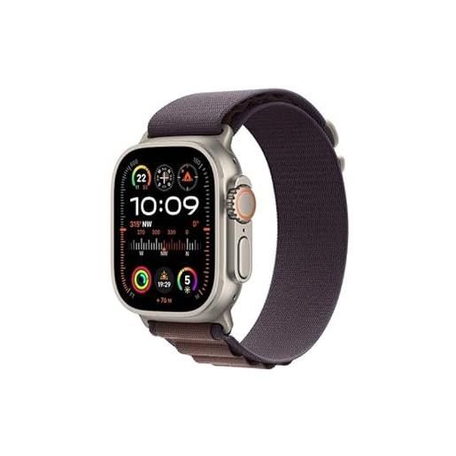 Apple watch ultra 2 gps + cellular, 49 mm, titangehäuse, alpine loop indaco, medio, 