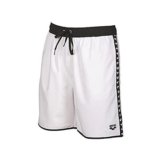 Arena team stripe, costume a pantaloncino uomo, white-black-white, l