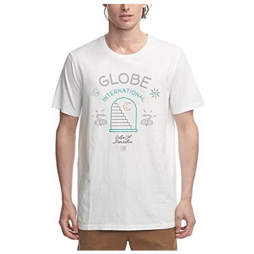 Globe alchemy tee, maglietta a maniche corte unisex-adulto, bianco, s