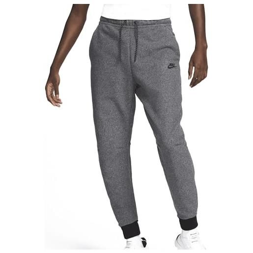 Nike sportswear tech fleece pantaloni, grigio scuro-nero, s uomo