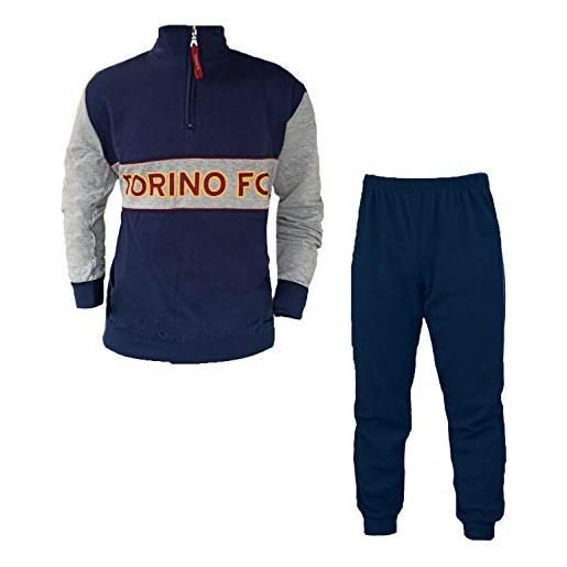 TORINO FC fc torino pigiama ragazzo in felpa mezza zip prodotto ufficiale art. To15096 (10 anni, bordeaux)