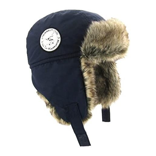 DongBao cappello da cacciatore invernale in pelliccia sintetica cappello da aviatore con paraorecchie caldo cappello da neve da sci impermeabile per esterno per bambini