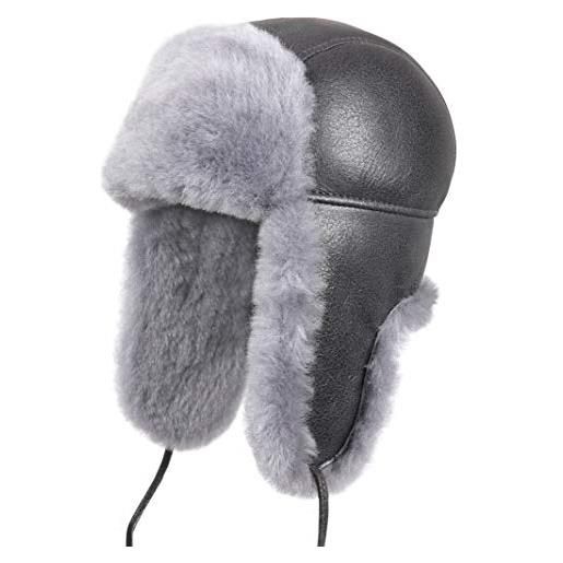 Zavelio unisex shearling pelle di pecora aviatore russo ushanka trapper inverno pelliccia cappello