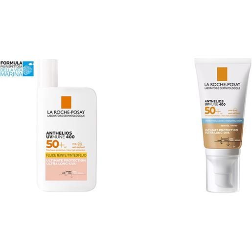 LA Roche Posay-Phas (L'Oreal) la roche-posay anthelios uvmune 400 fluido colorato spf50+ + crema colorata idratante 1 pz set