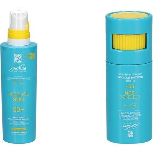 I.c.i.m. (Bionike) Internation bio. Nike defence sun set latte spray spf50+ 200ml e stick 9ml 1 pz