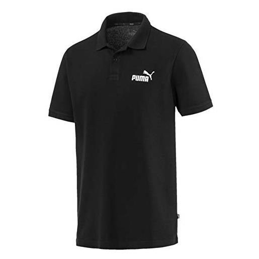 Puma essential, maglietta polo uomo, nero (cotton black) (cotone black), s