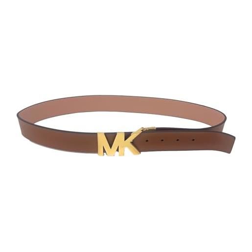 Michael Kors cintura reversibile da donna con logo mk gold, marrone/rosa, medium