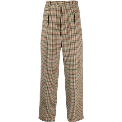 Engineered Garments pantaloni a quadri carlyle - marrone
