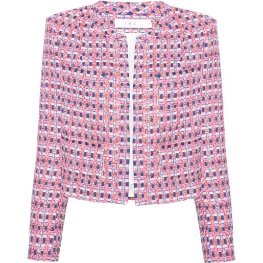 IRO giacca mopa aperta in tweed - rosa