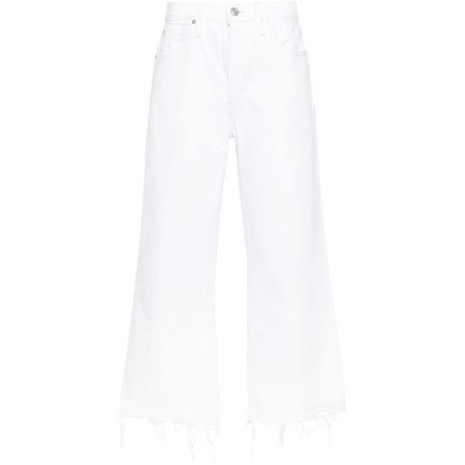 FRAME jeans the relaxed straight a vita alta - bianco