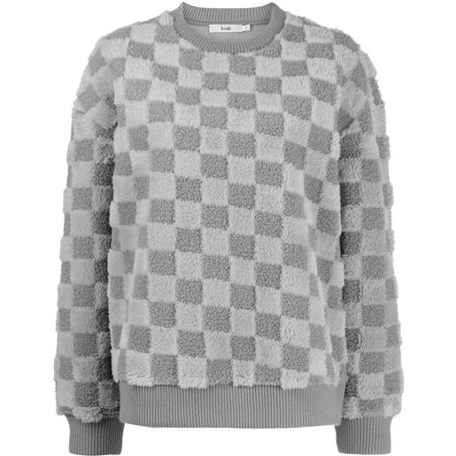 b+ab maglione a quadri - grigio