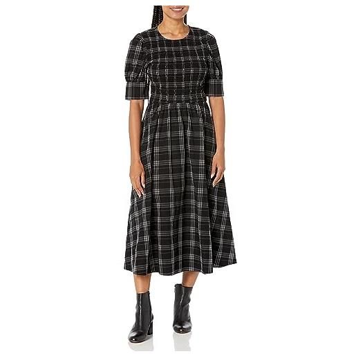 Desigual abito da donna in tessuto con maniche a 3/4 dress, nero, xs