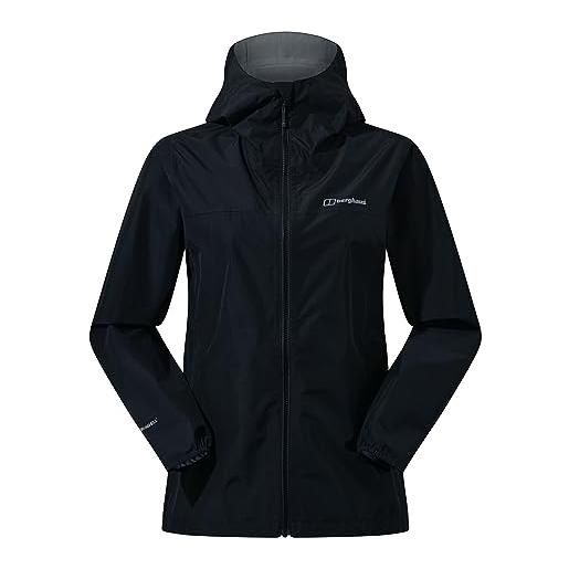 Berghaus deluge pro 3.0 waterproof giacca per donna, nero, 40