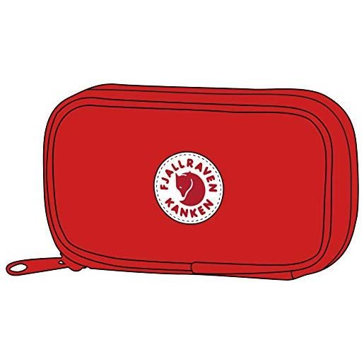 Fjallraven kånken travel wallet, accessori da viaggio-portafogli unisex-adulto, vero rosso, 19x2,5x11cm