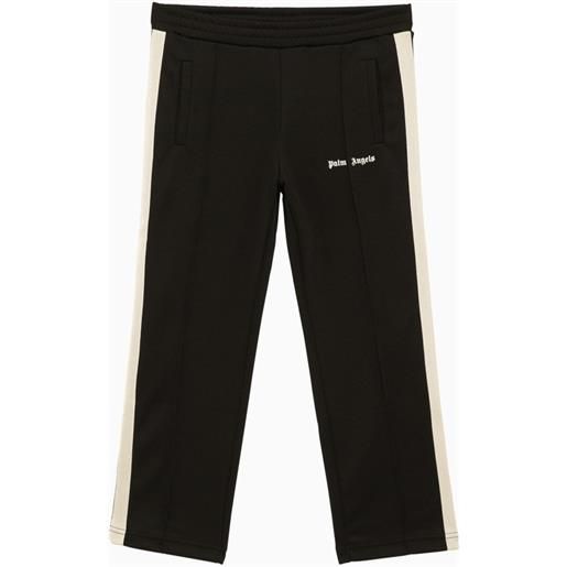 Palm Angels pantalone jogging nero e bianco con logo