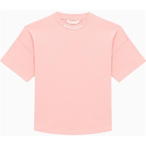 Palm Angels t-shirt rosa in cotone con logo