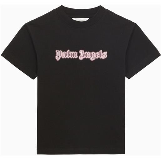 Palm Angels t-shirt nera in cotone con logo
