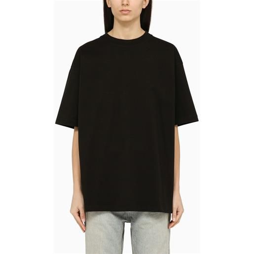 Balenciaga t-shirt girocollo nera con logo