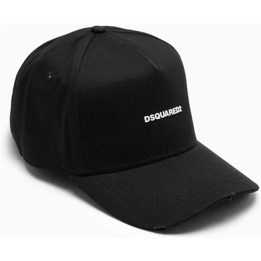 Dsquared2 cappello con visiera nero e bianco