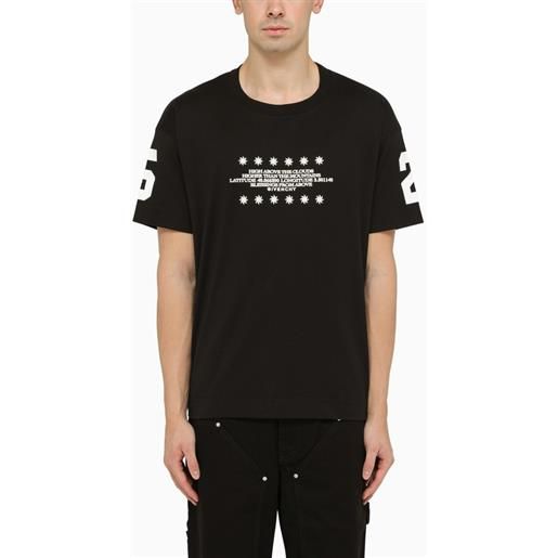 Givenchy t-shirt girocollo nera con stampa grafica