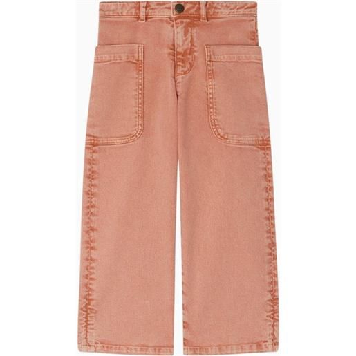 Bonpoint pantalone arancione in cotone