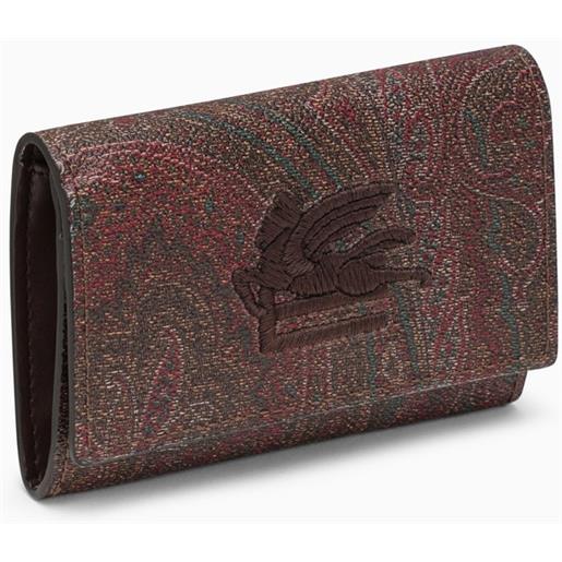 ETRO portafoglio paisley in canvas spalmato