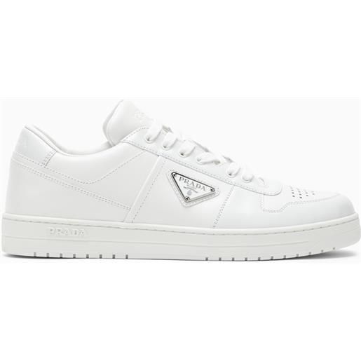 Prada sneaker downtown in pelle bianca