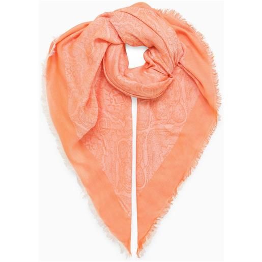 ETRO sciarpa arancione in misto cotone