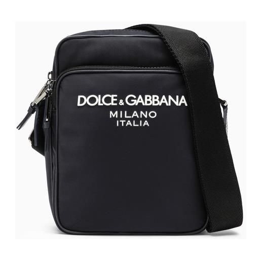 Dolce&Gabbana borsa messenger blu in nylon